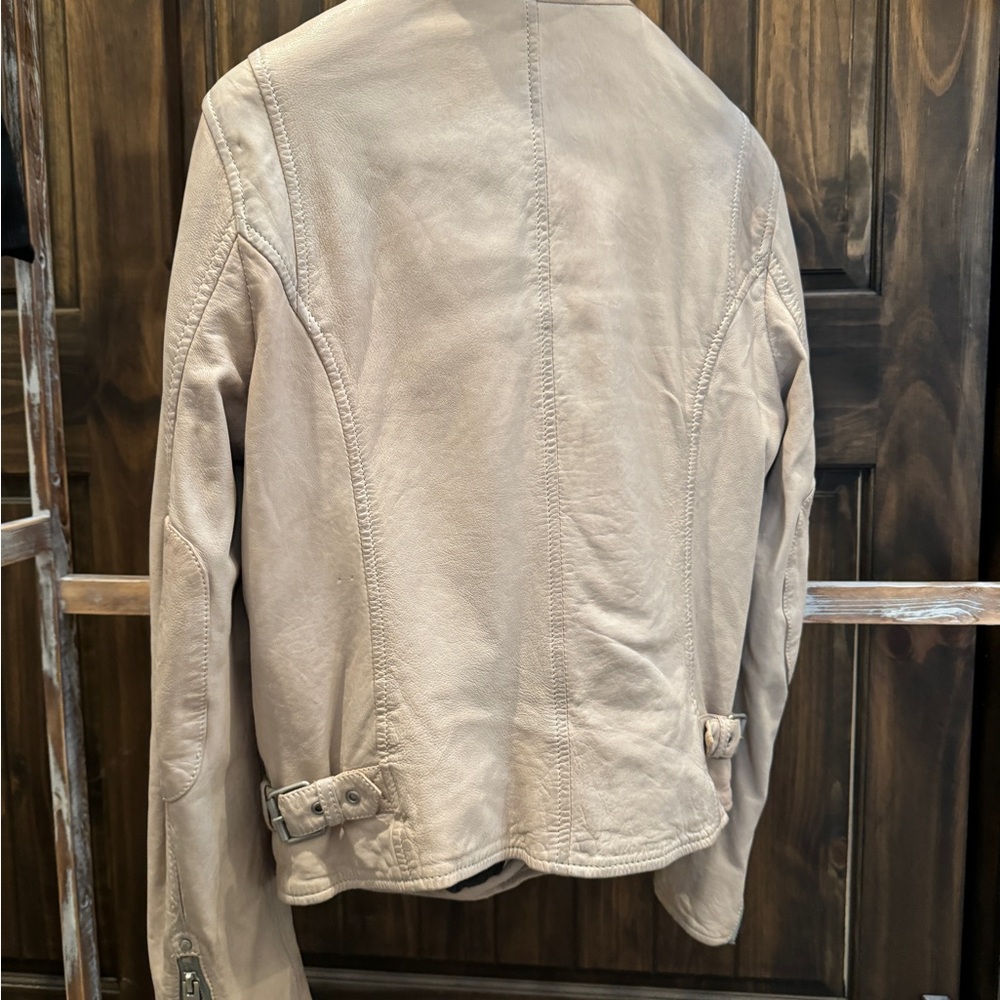 Mauritius: Sofia Rf Leather Jacket, Off White (L) - image 3